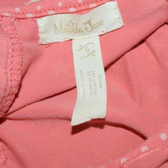 Matilda Jane Coral Star Eisley Jersey Top 6 with Lace & Buttons - Picture 5 of 5
